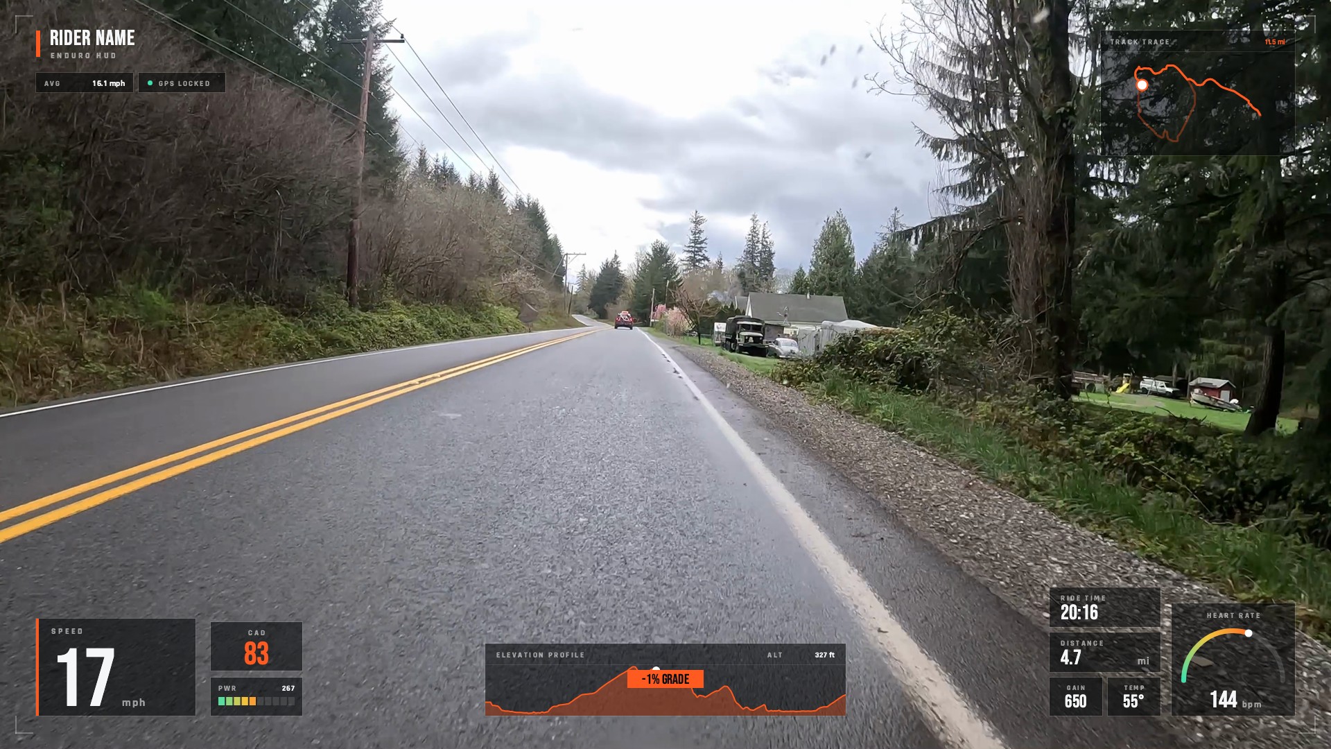 Enduro HUD template preview